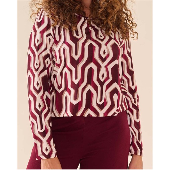 FOS Shirt Mimi diamond Port taupe ecru